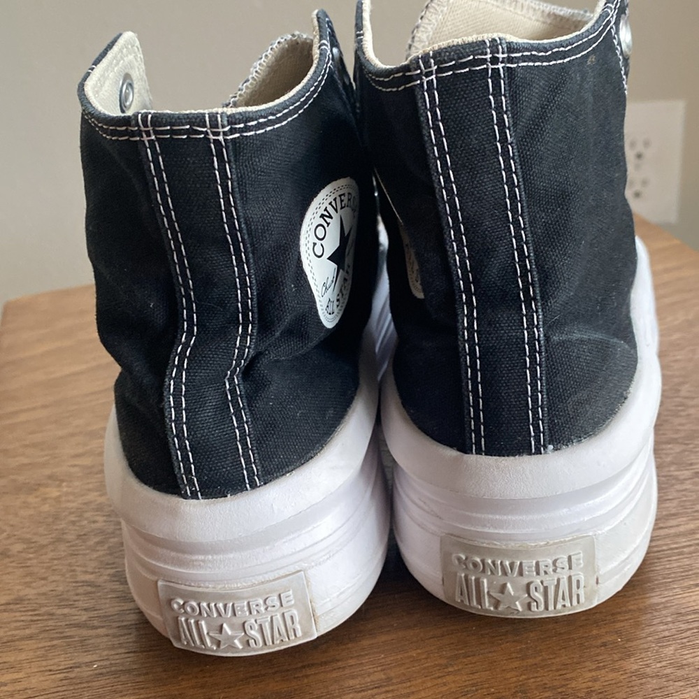 Converse All Star Chuck Taylor Move Black Platform High Tops Sneakers, Women’s 5 - Picture 6 of 16